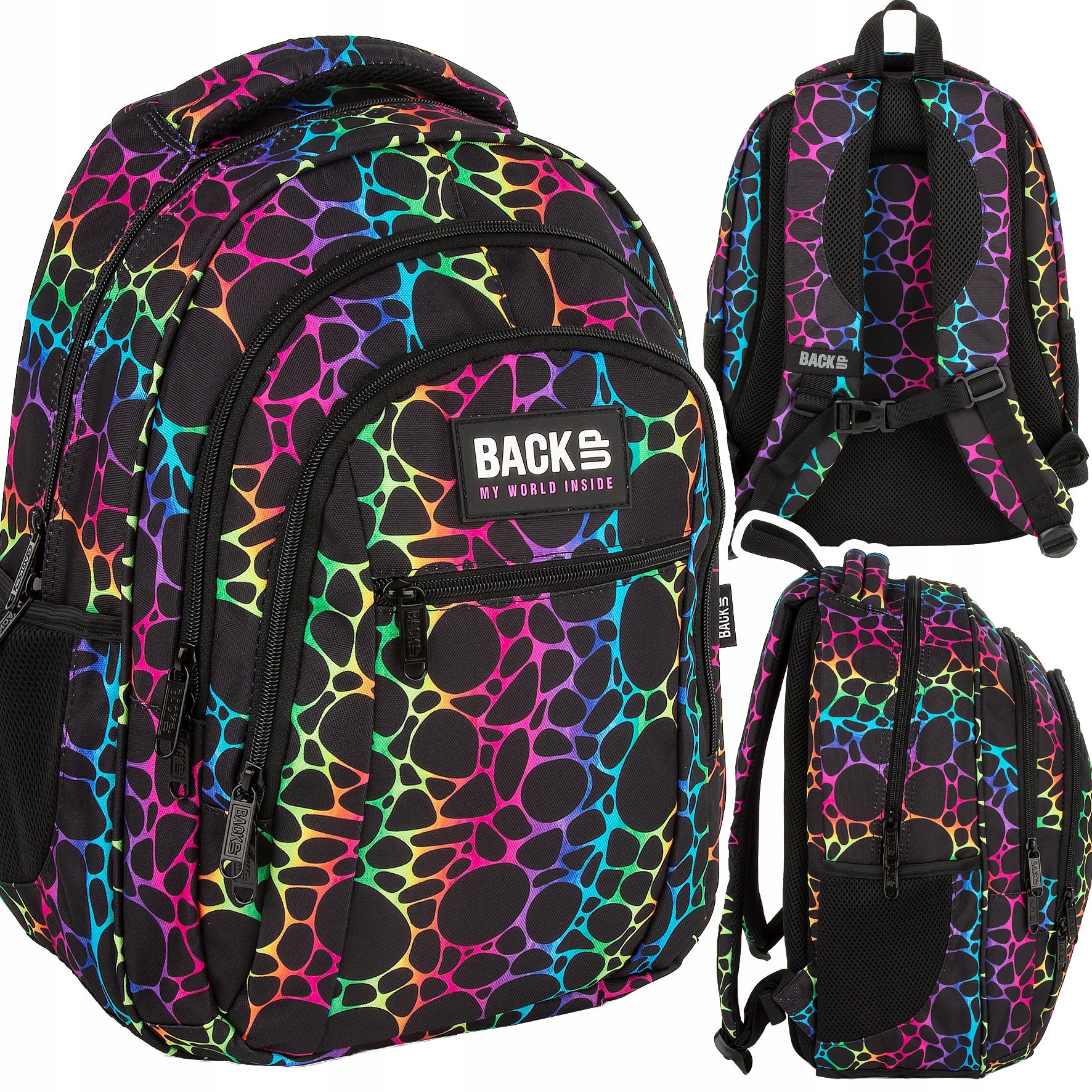 School backpack BackUP 26L FLUO laptop A4 colorful design