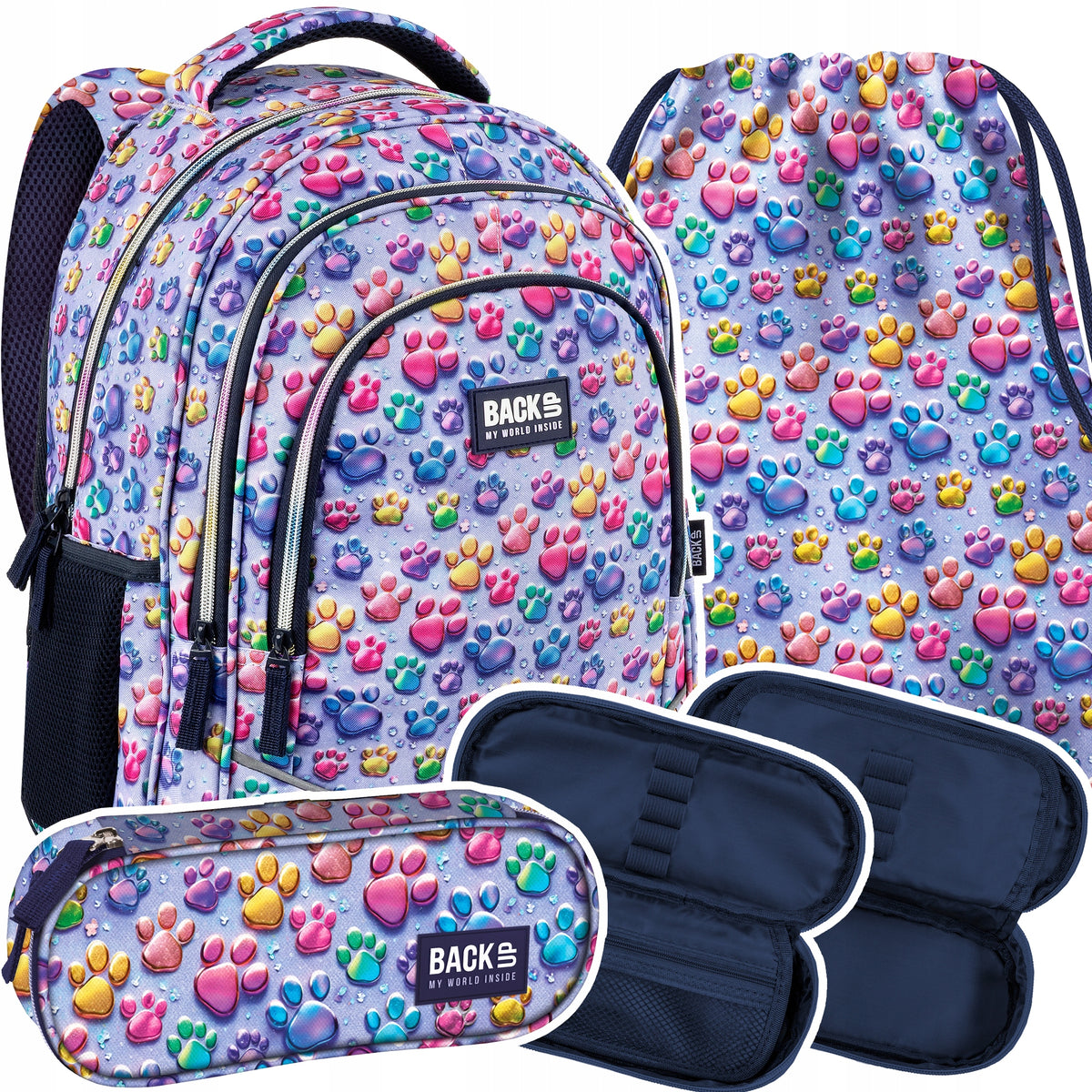 School backpack BackUP 26L MAGIC PAW PAWS JELLY PAWS GIRLS
