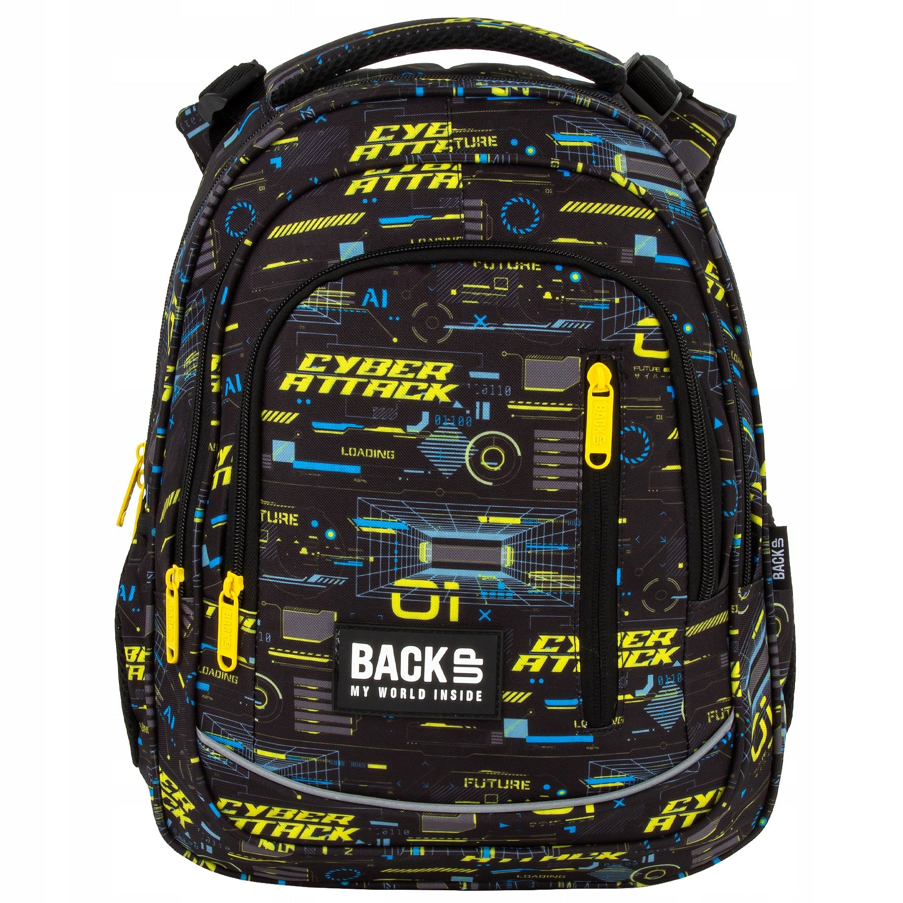 School backpack BackUP CYBER ATTACK 24L 3 compartments FOR BOY GROW WITH ME Manufacturer code PLB7R50-1