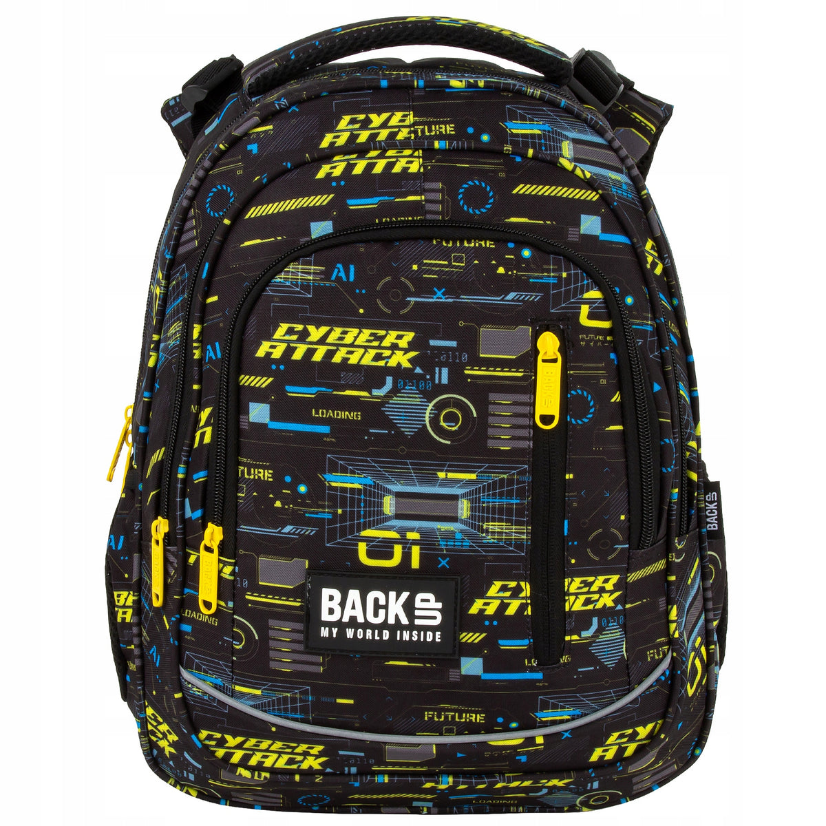 School backpack BackUP CYBER ATTACK 24L 3 compartments FOR BOY GROW WITH ME Manufacturer code PLB7R50-1