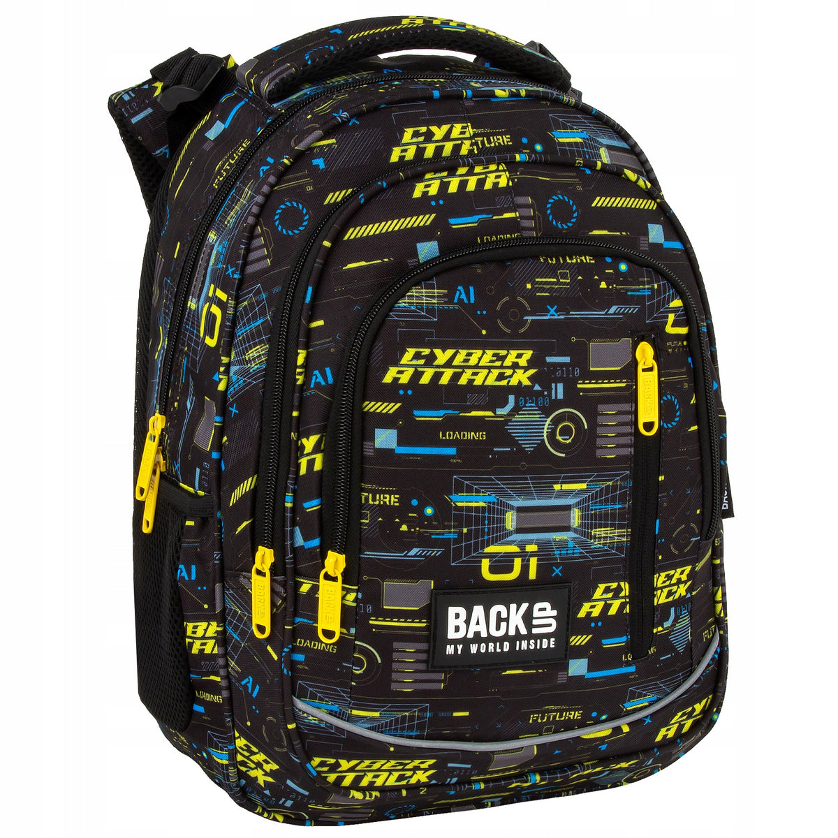School backpack BackUP CYBER ATTACK 24L 3 compartments FOR BOY GROW WITH ME Packaging status original