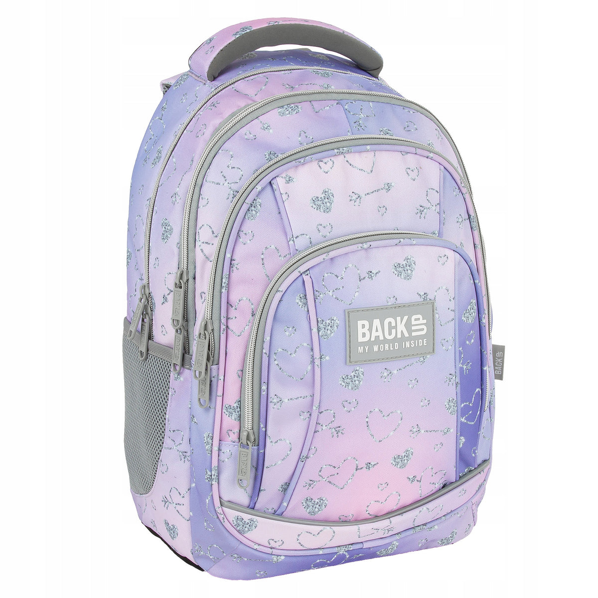 School backpack BackUP LARGE 26 L hearts, TWINKLE FOR GIRLS Manufacturer code PLB7A32