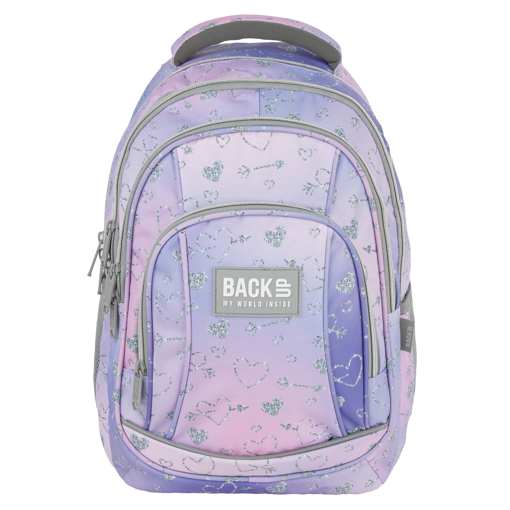School backpack BackUP LARGE 26 L hearts, TWINKLE FOR GIRLS Type multi compartment