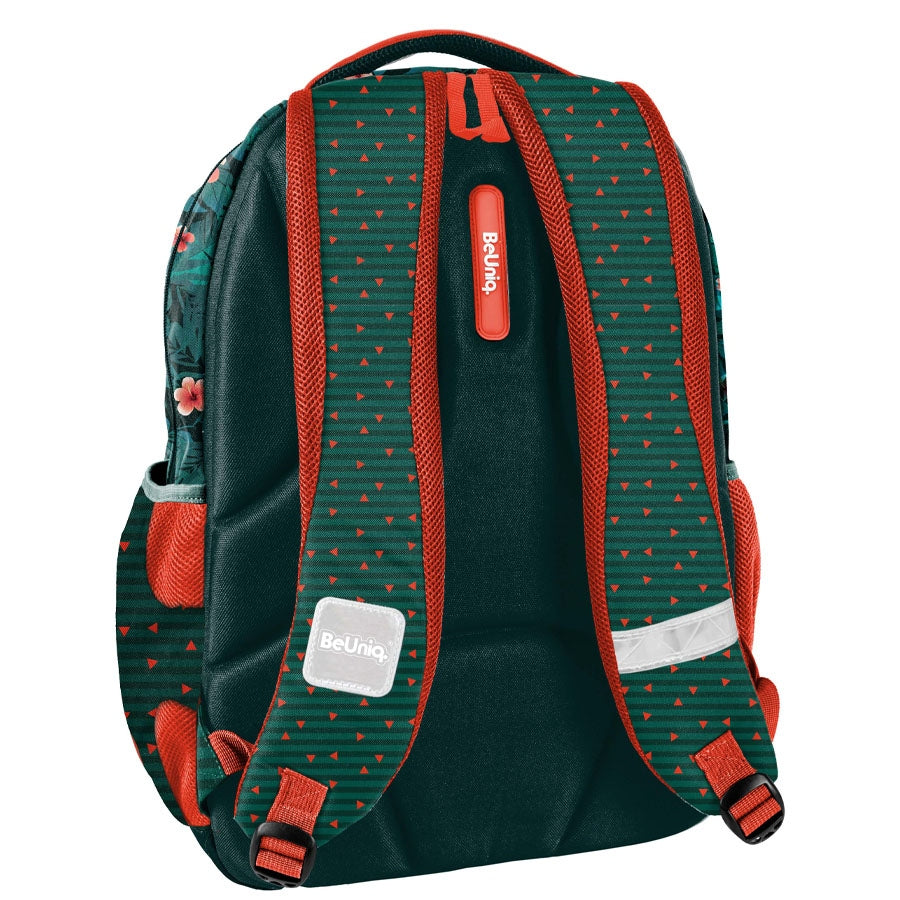 School backpack BeUniq Orange youth flowers EAN (GTIN) 5903162110523