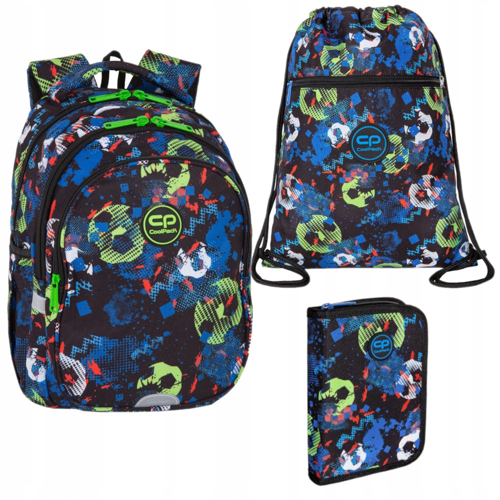 School backpack CoolPack Football 1-3 class for boy Set