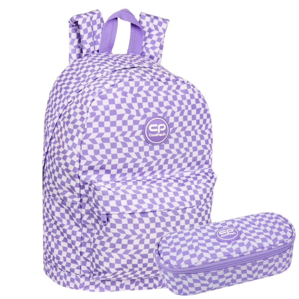 School backpack CoolPack Yoghurt 4-8 checkered class Set