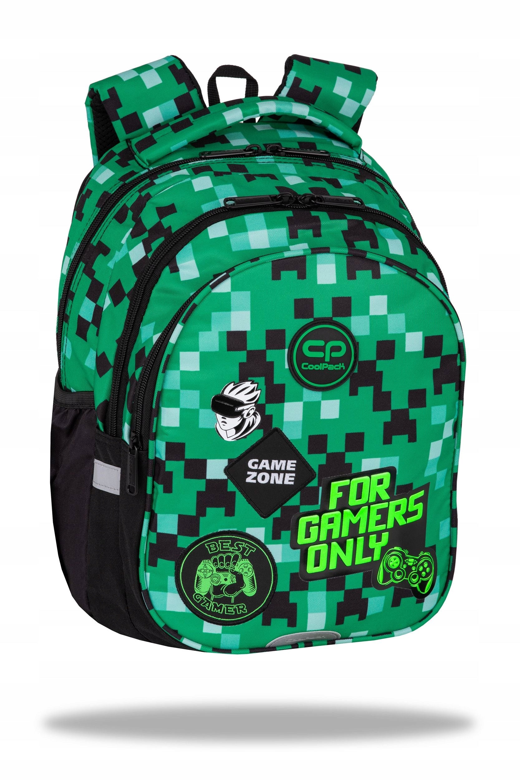 School backpack Coolpack Jerry class 1-3 Game Zone green minecraft