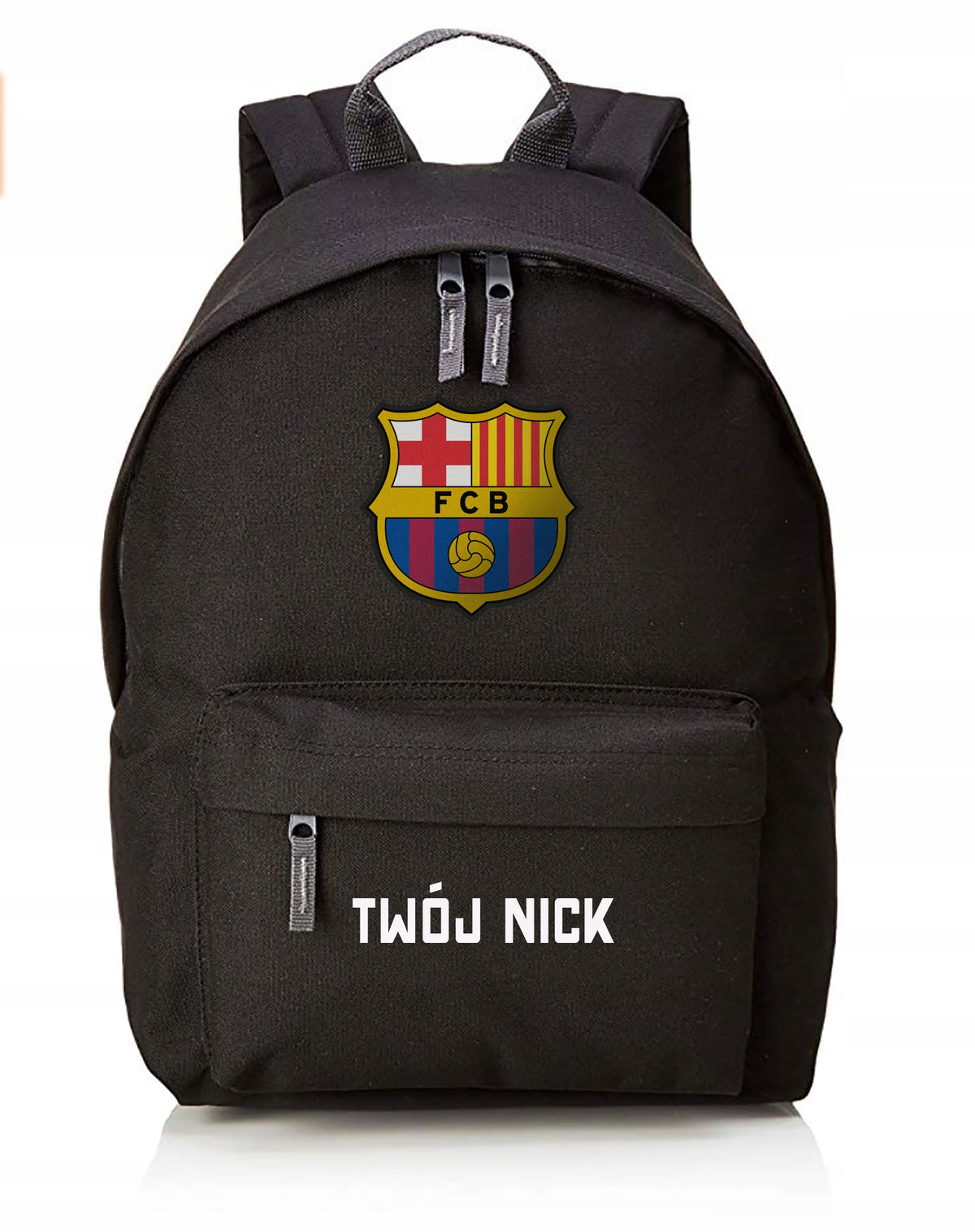 School backpack, FC BARCELONA, black, 18L DURABLE! YOUR NICKNAME!