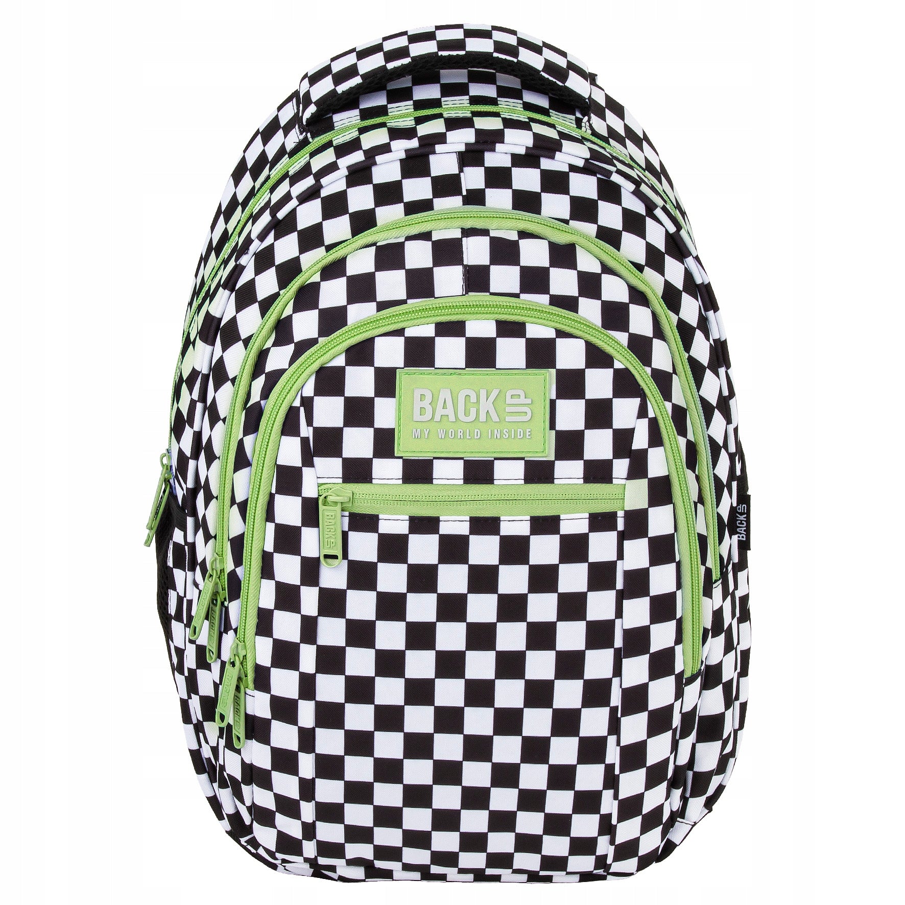 School backpack GIRL BOYFRIEND BackUP CHESSBOARD GREEN BLACK AND WHITE Manufacturer code 5906601711039