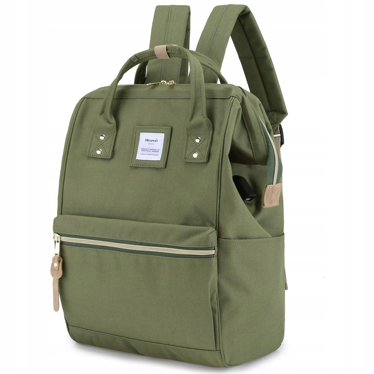 School backpack Himawari 9001 green USB Brand Himawari