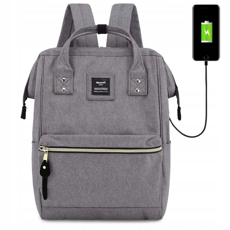 School backpack Himawari 9001 grey USB