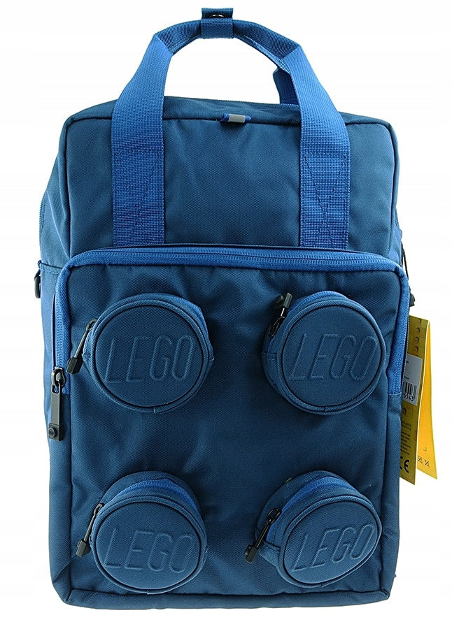 School backpack LEGO Brick 2x2 black 20205-0140 blue 15L