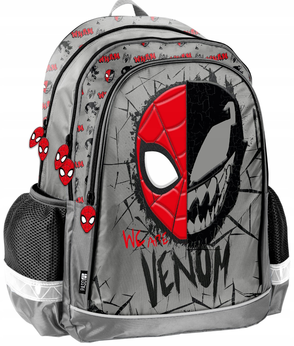 School backpack Paso multi-chamber Spider-Man large black 22 l