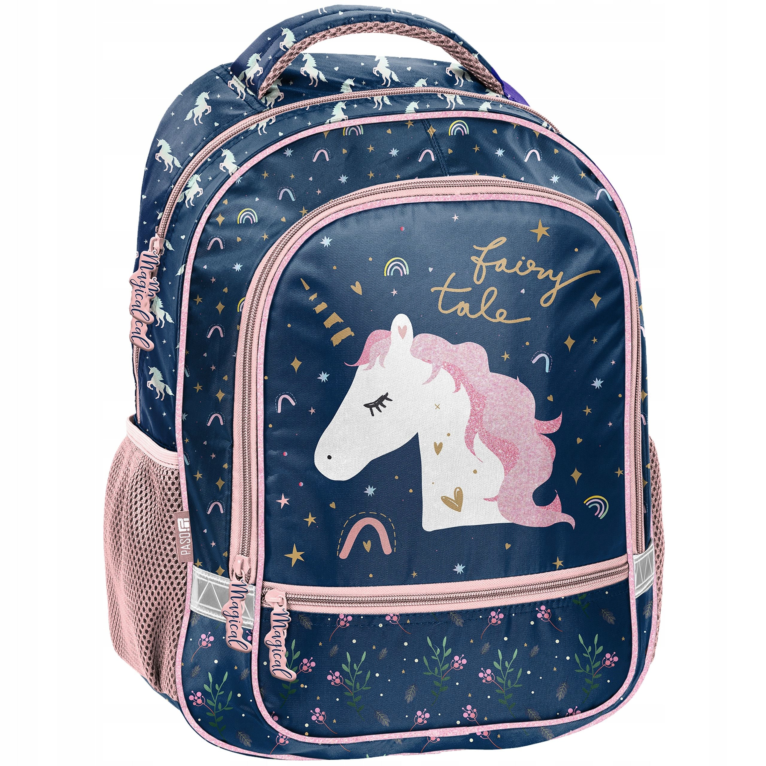 School backpack Paso multi-chamber large (A4 size) unicorns 18 l