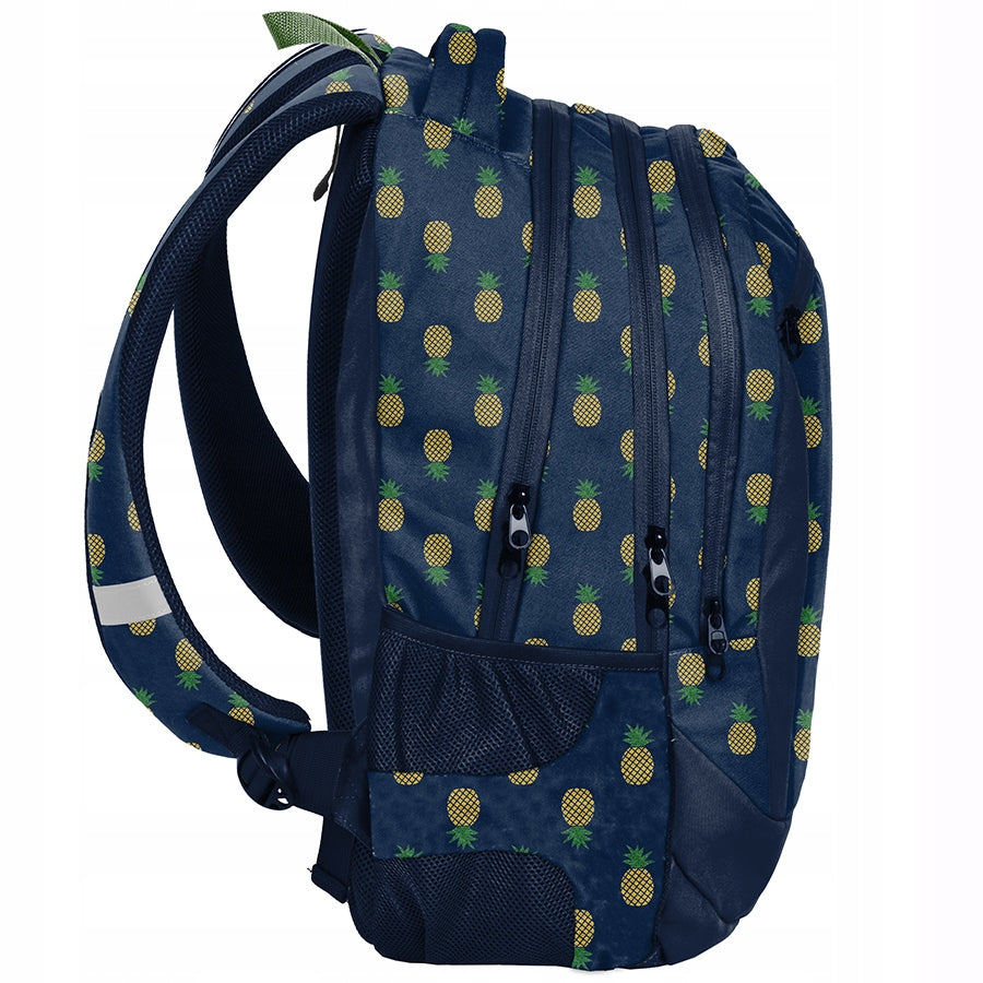 School backpack Paso navy blue with pineapples for girls Brand Paso