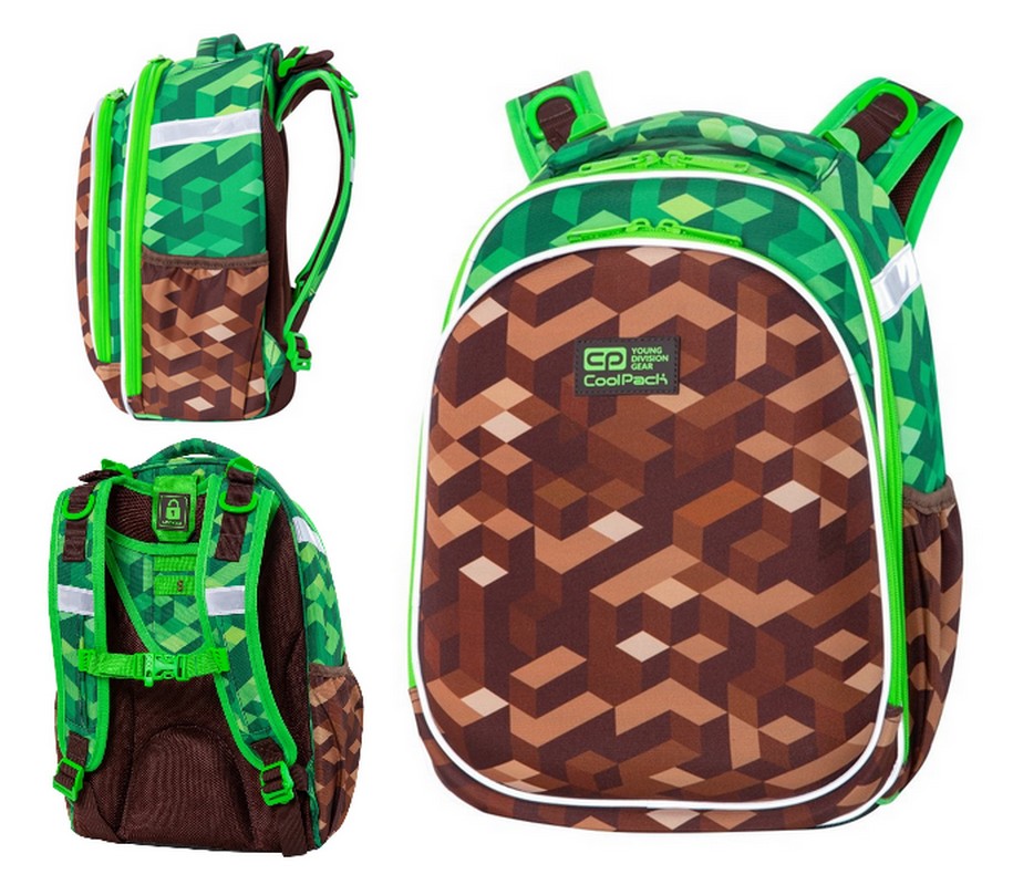 School backpack Schoolbag blocks game backpack CoolPack CITY JUNGLE TURTLE