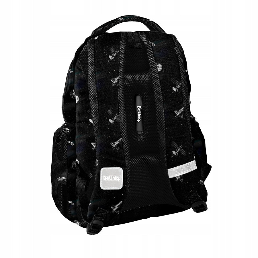 School backpack Space BeUniq black with space motif solid Manufacturer code BU24KS-2908