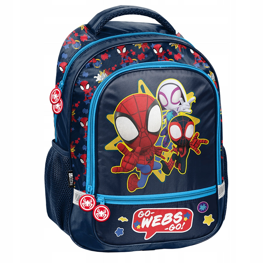School backpack Spidey Paso for boy navy blue class 1 2 roomy