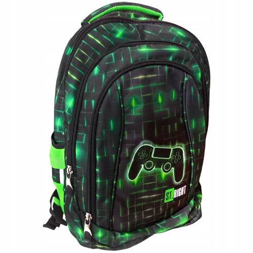 School backpack St. Majewski black, green 26 l St.