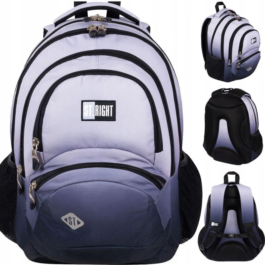 School backpack St.Right multi-chamber 26 l ombre
