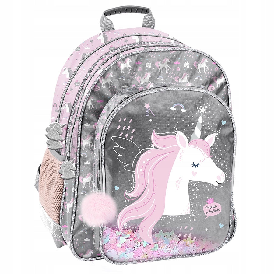 School backpack Unicorn Paso large preschool girls multi-chamber