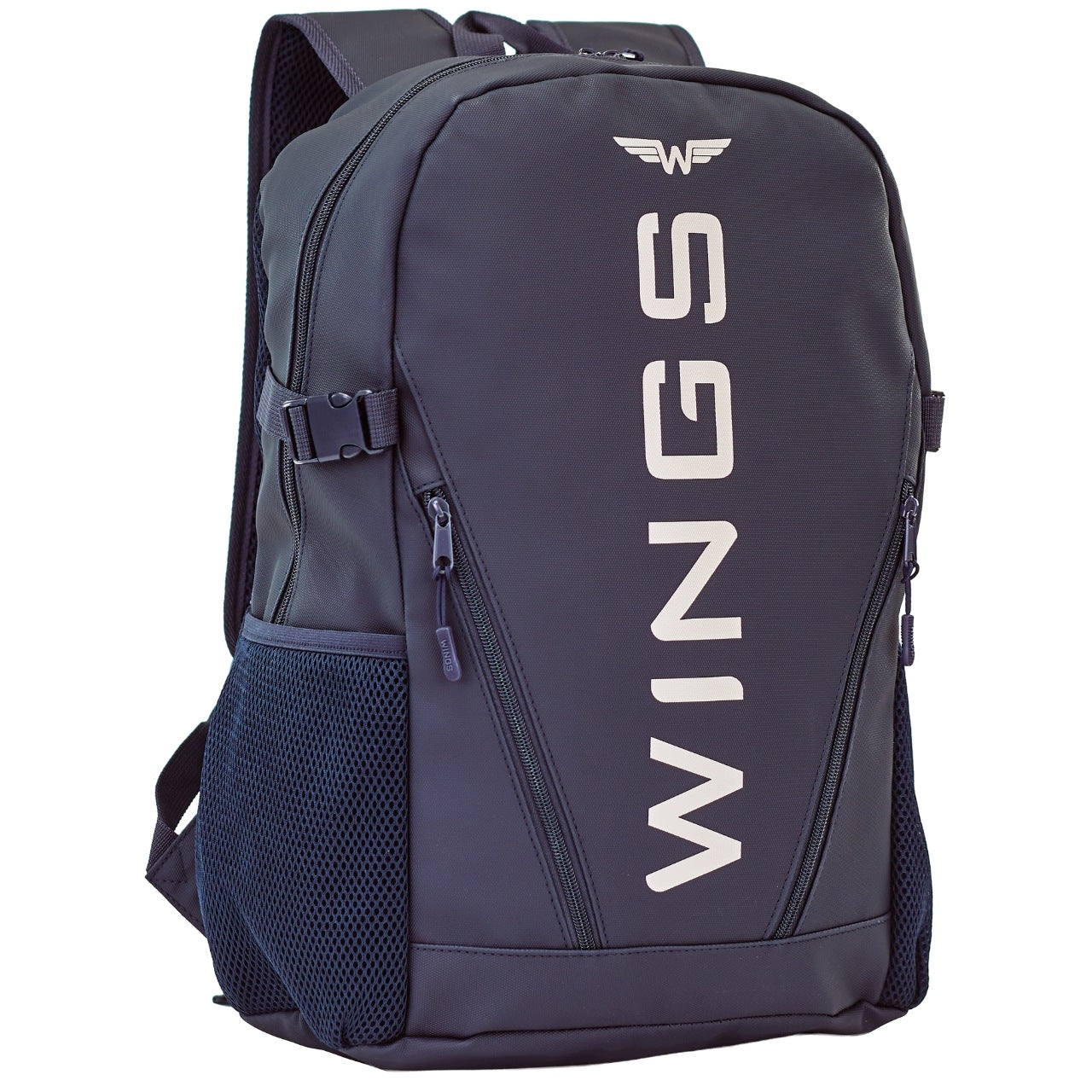School backpack WINGS youth 23L laptop 17 inches with side pockets Manufacturer code BP01-NAVY