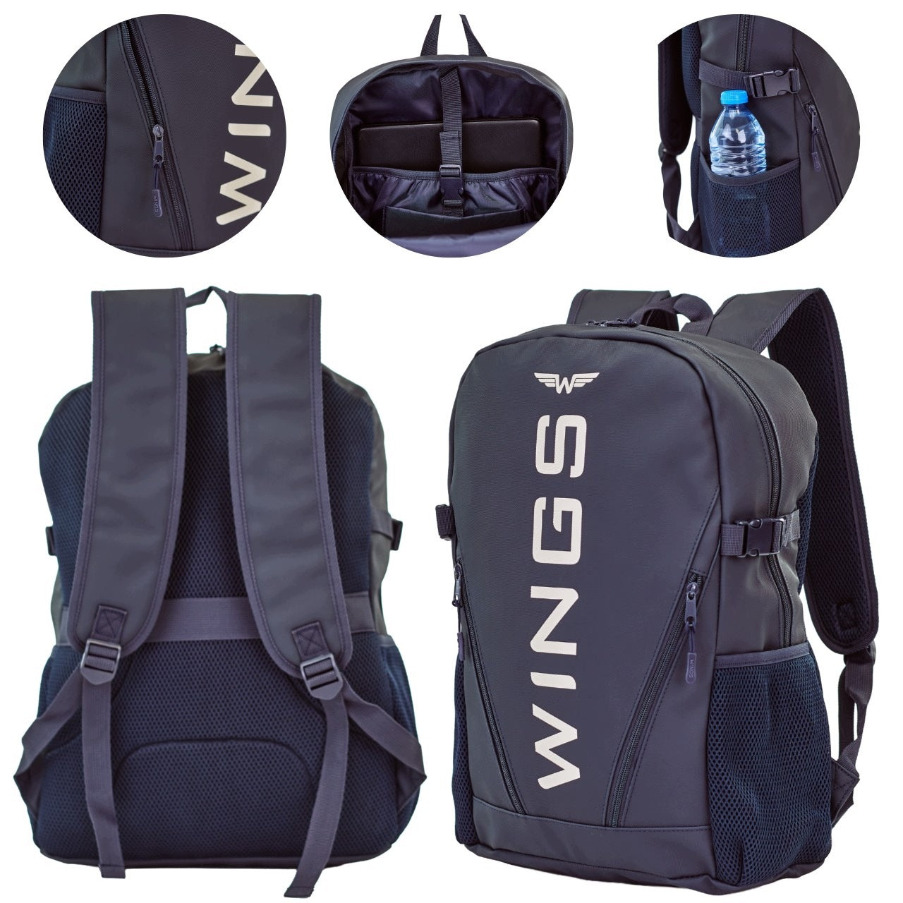 School backpack WINGS youth 23L laptop 17 inches with side pockets