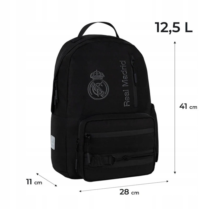 School backpack black Real Madrid youth for boys 9-12 years Kite Manufacturer code RL26-949M