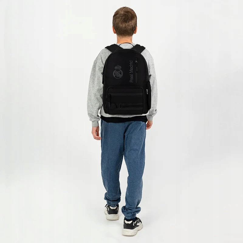 School backpack black Real Madrid youth for boys 9-12 years Kite Packaging status original