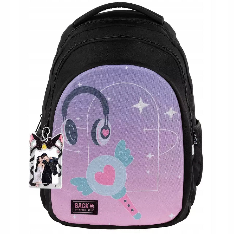 School backpack double-sided panel 3 patterns in 1 for girls K-pop vibe BackUp Manufacturer code PLB8D37