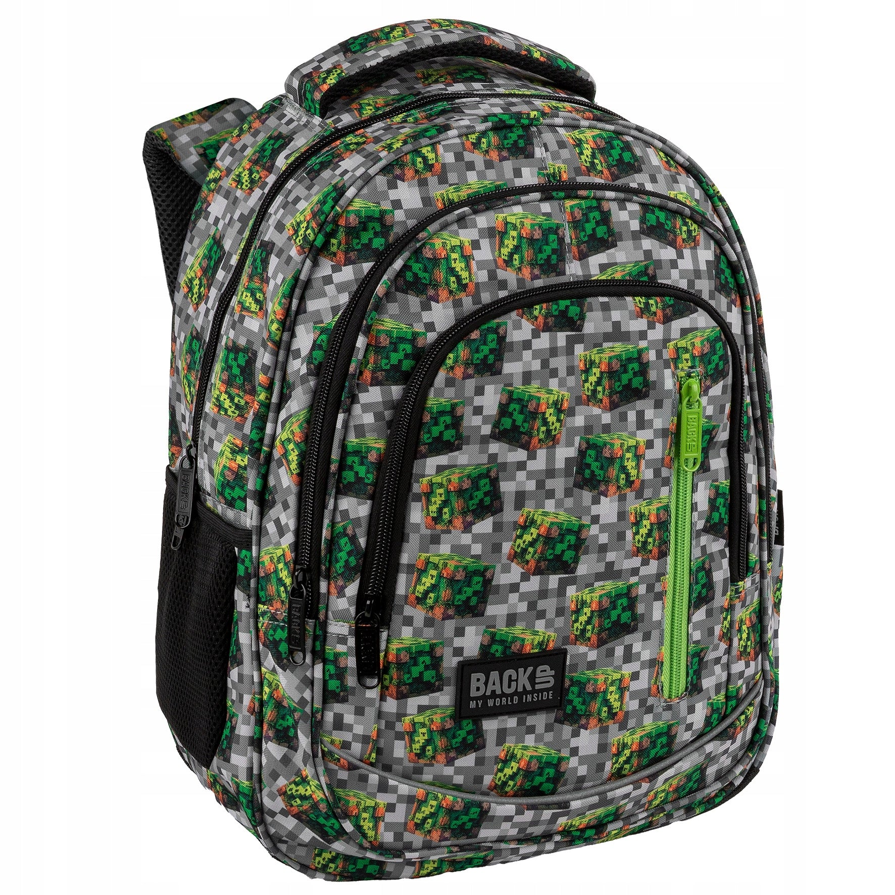 School backpack for boy kl 1-2 BackUP PIXEL BLOCKS for MINECRAFT fan Packaging status original