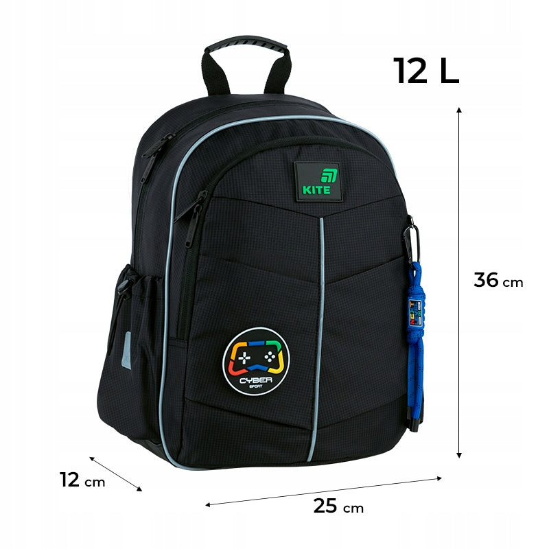 School backpack for boys 6-8 years old with patch 1st class orthopedic Kite Manufacturer code K26-771S-3