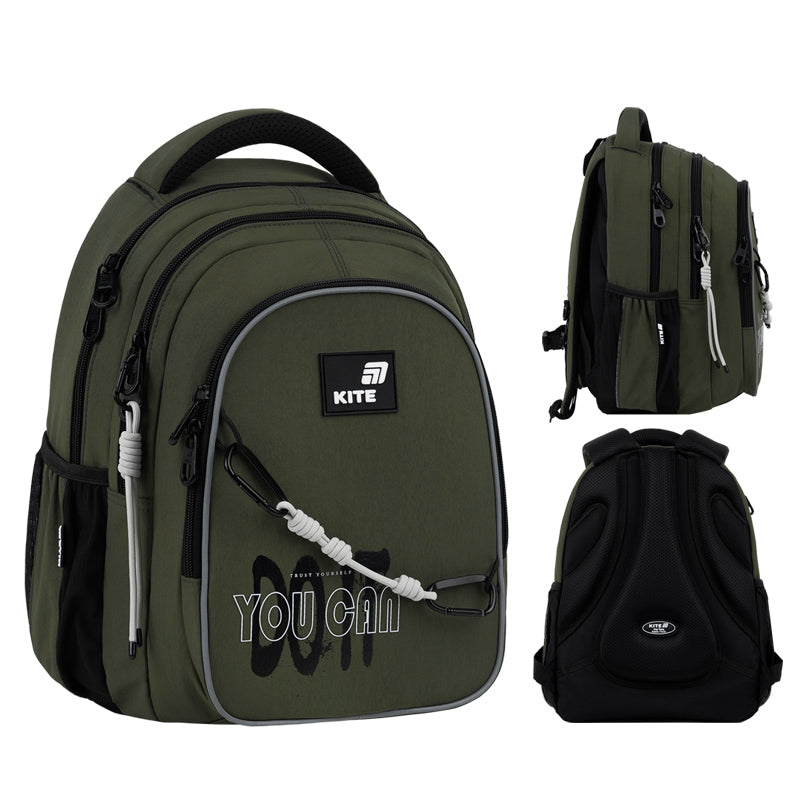 School backpack for boys 9-12 years youth wilochomber khaki Kite