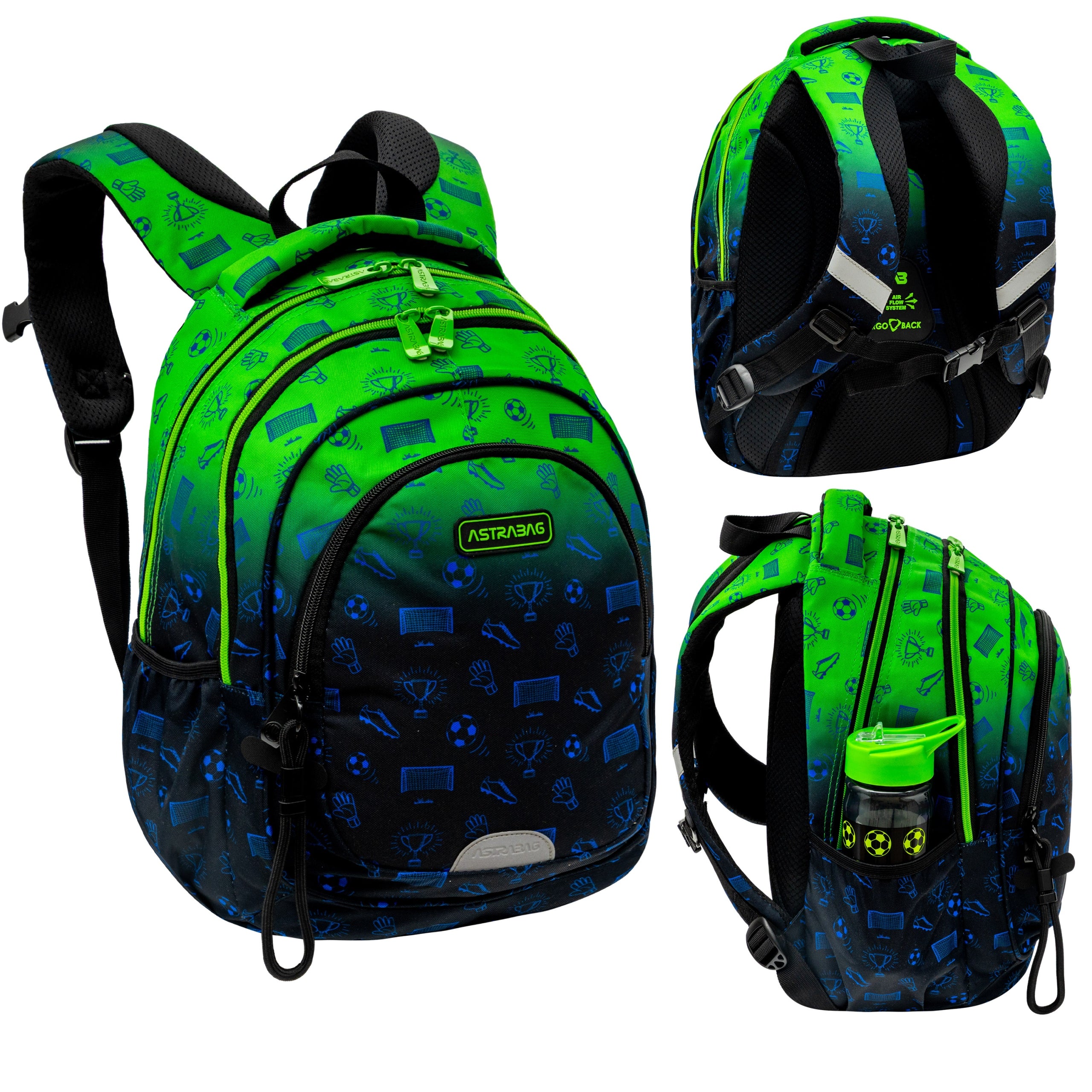 School backpack for boys ASTRA ASTRABAG OMBRE FOOTBALL AB330 football