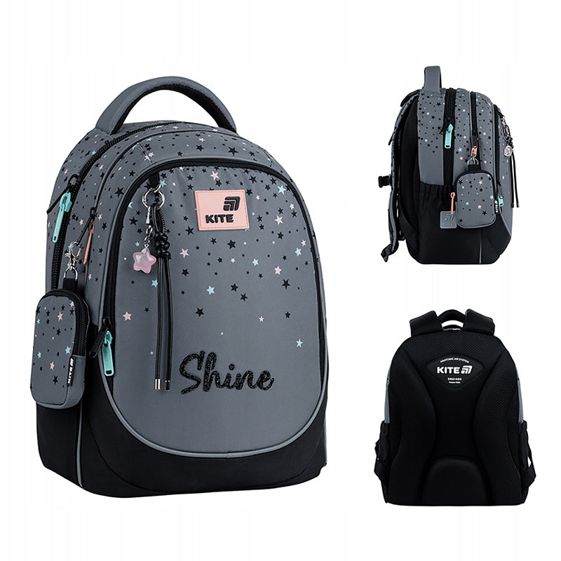 School backpack for girls 6-10 years porfelik included keychain Kite