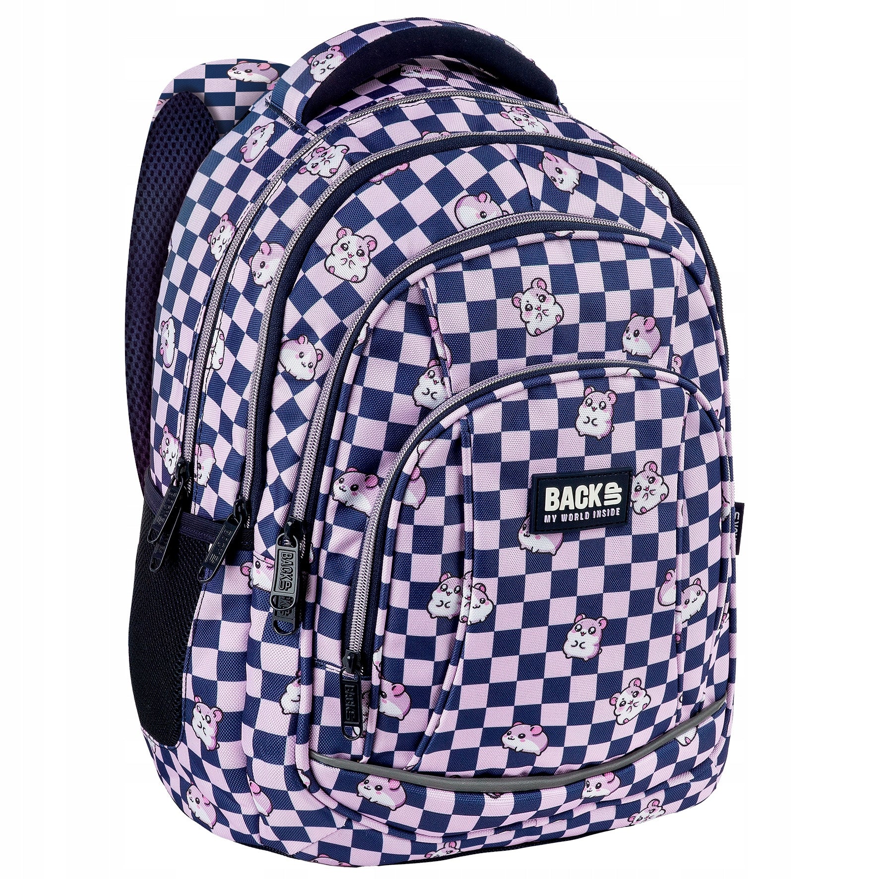 School backpack for girls BackUP 26 L HAMSTERS CHESSBOARD girls Packaging status original