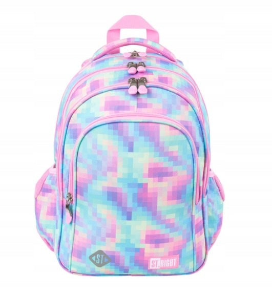 School backpack for girls St.Right PASTEL PIXELS Brand St. Majewski