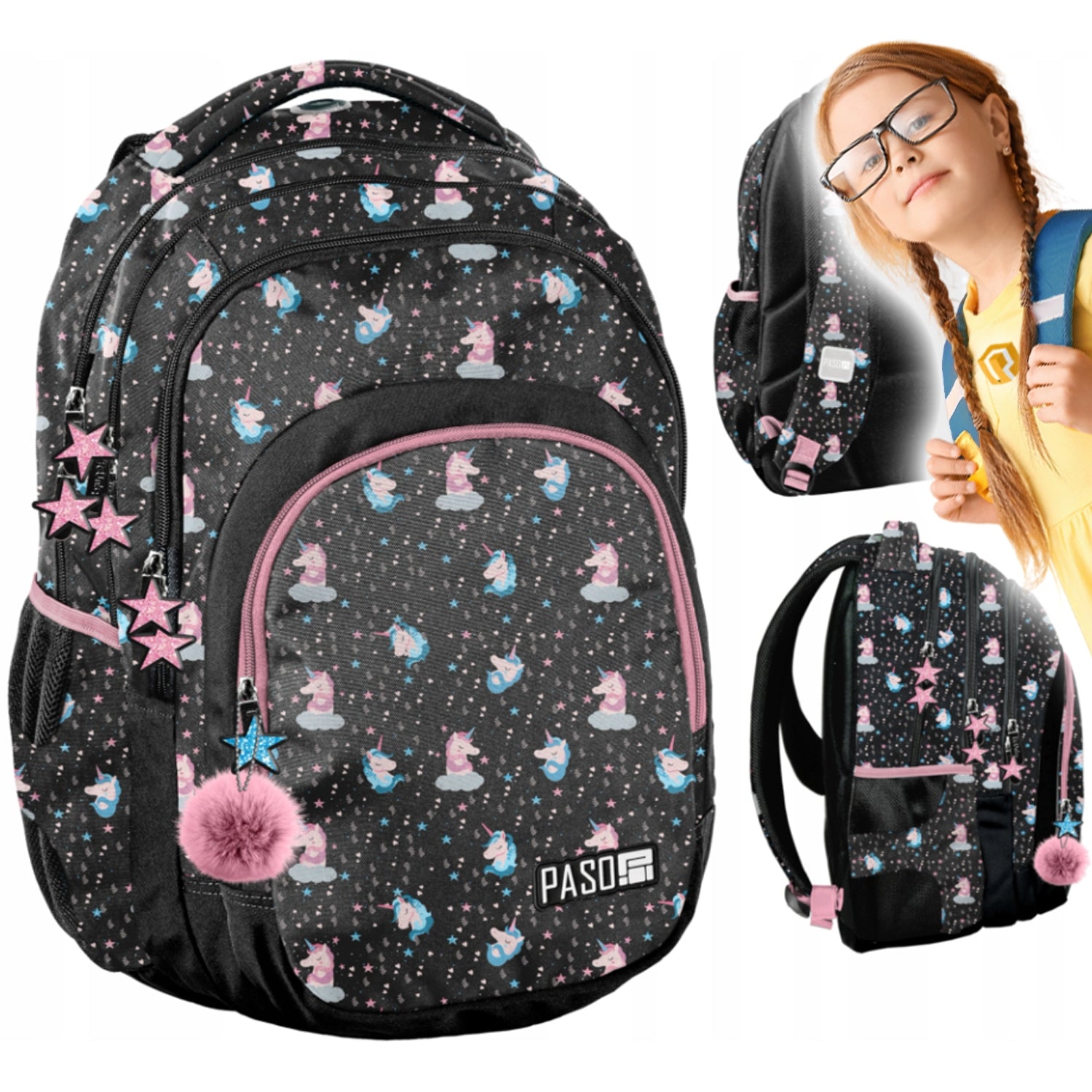 School backpack for girls Unicorns