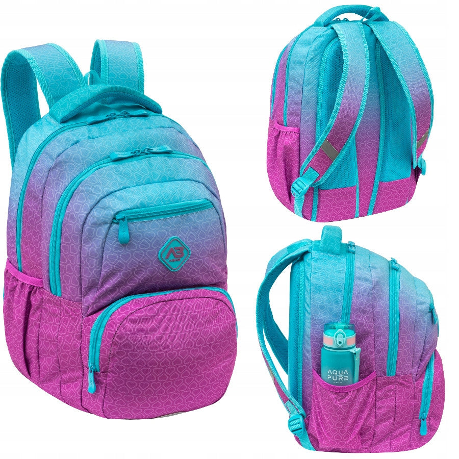 School backpack for girls astrabag HEXAGON MINT OMBRE