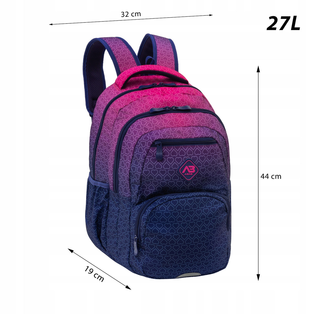 School backpack for girls astrabag HEXAGON PINK OMBRE Manufacturer code 502026055