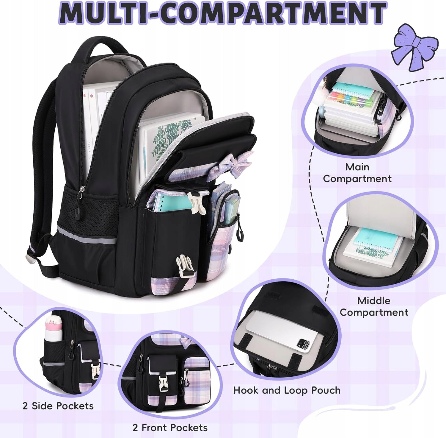 School backpack for girls, children's backpack, waterproof Brand no brand