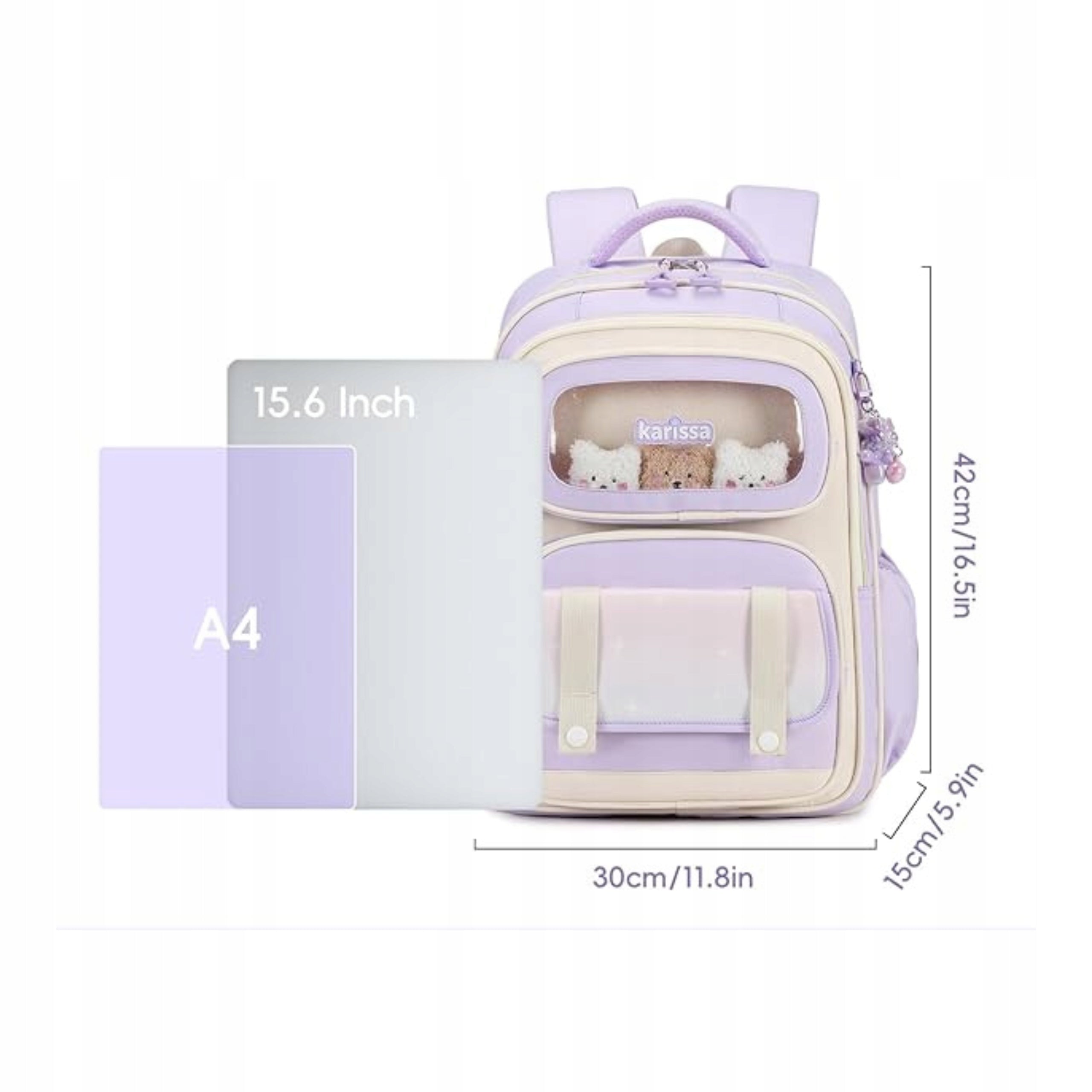 School backpack for girls, ergonomic school backpack, children's backpack Manufacturer code PLECAK Dziewczęcy Lekki Tornister + ZESTAW