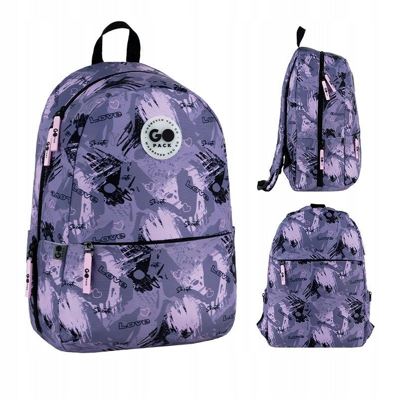 School backpack for girls from 9 years purple GoPack