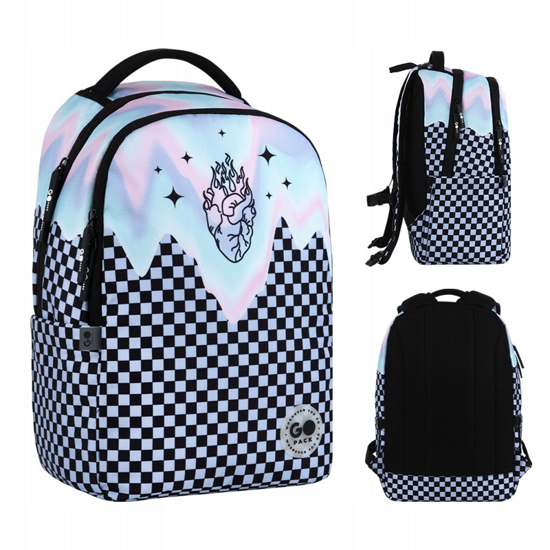 School backpack for girls from 9 years two-chamber GoPack