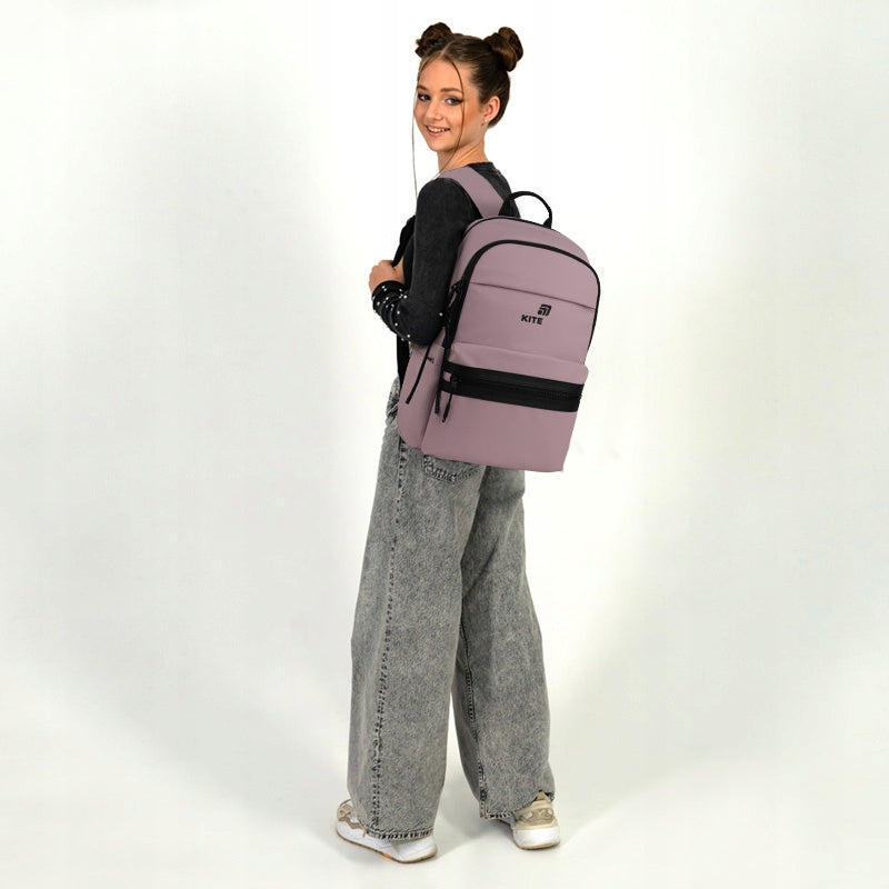 School backpack for girls pink A4 city backpack Kite Packaging status original