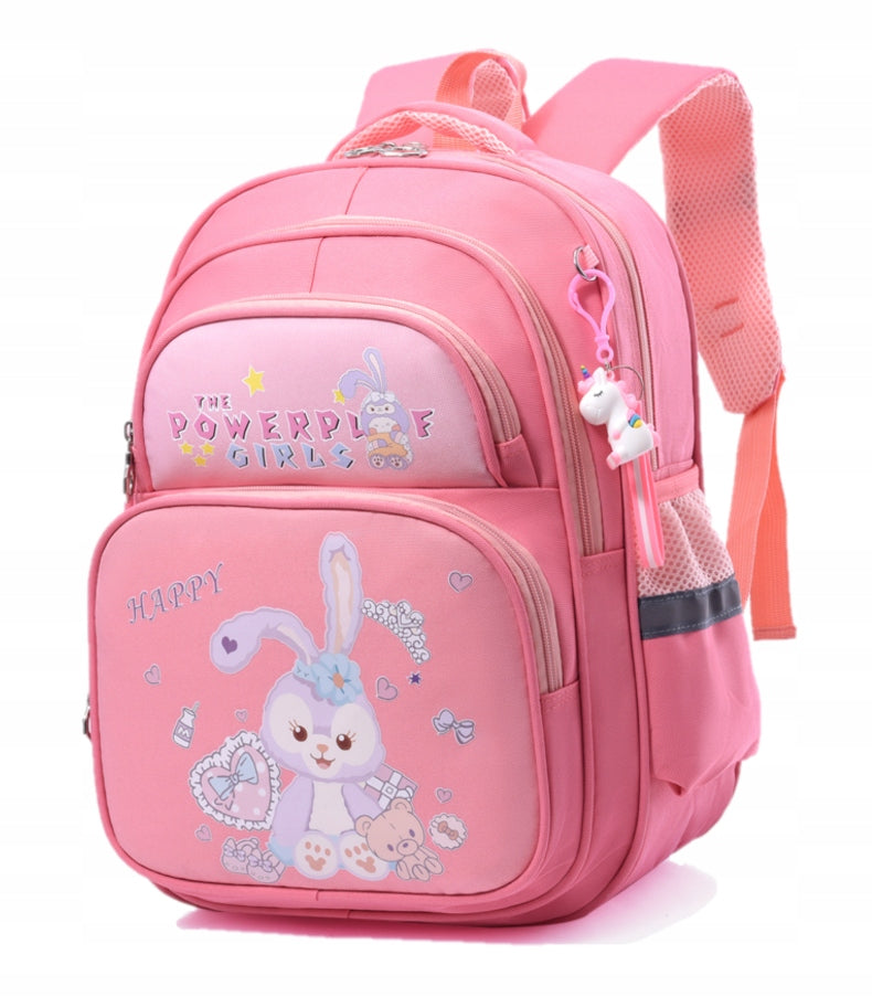 School backpack for girls, satchel for girls, BUNNY theme
