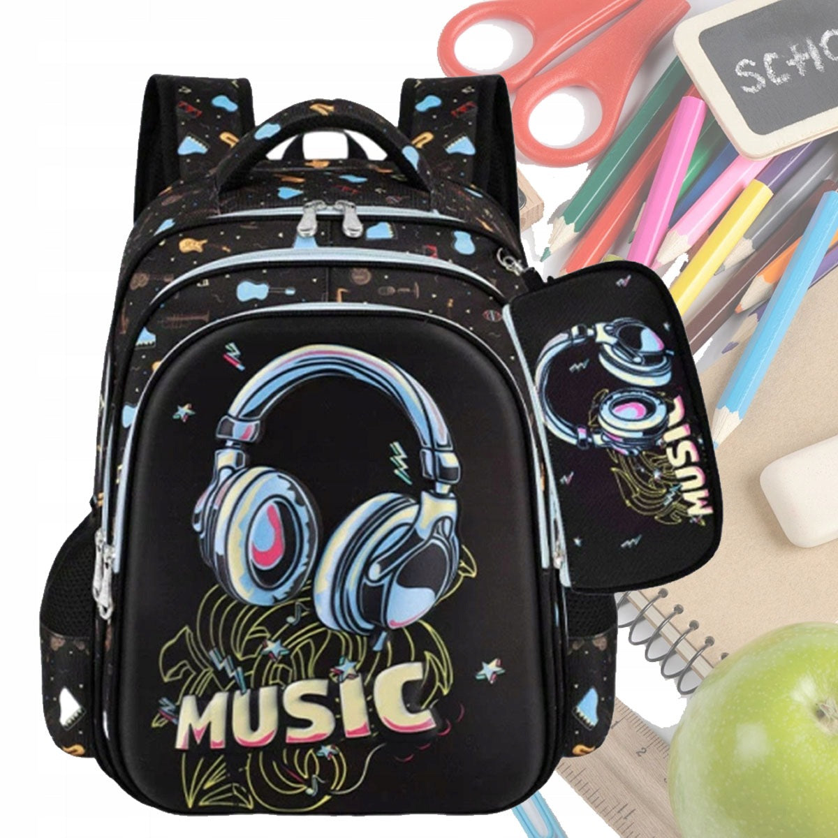 School backpack for grades 1 to 3 boy Reflective elements Breathable suspenders