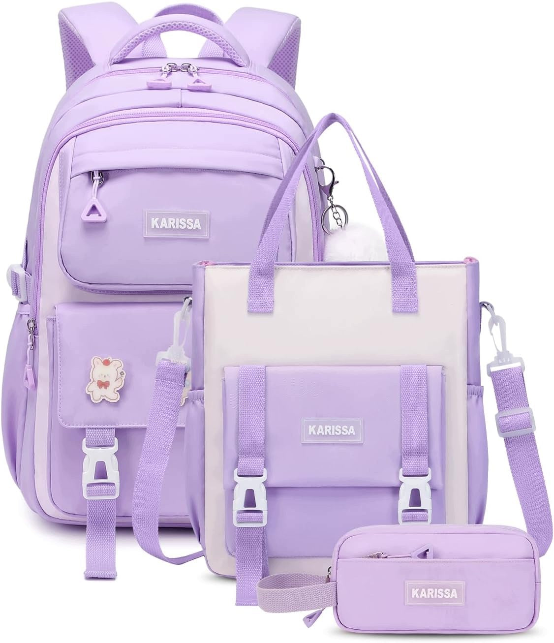 School backpack, for teenagers, girls, school tornado set