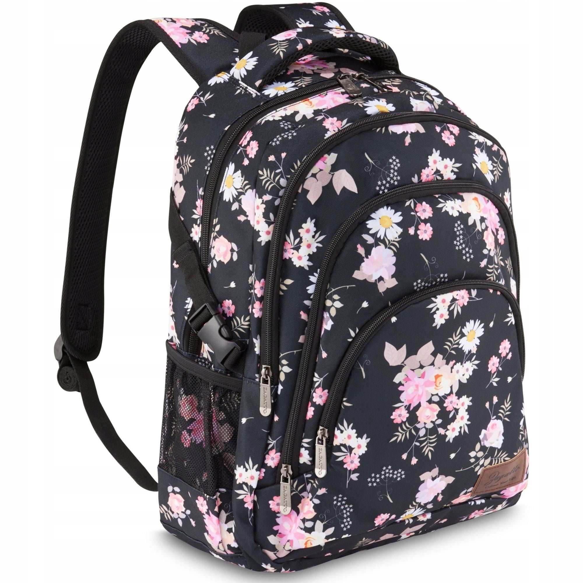 School backpack for women large urban roomy with flowers ZAGATTO Manufacturer code ZG879
