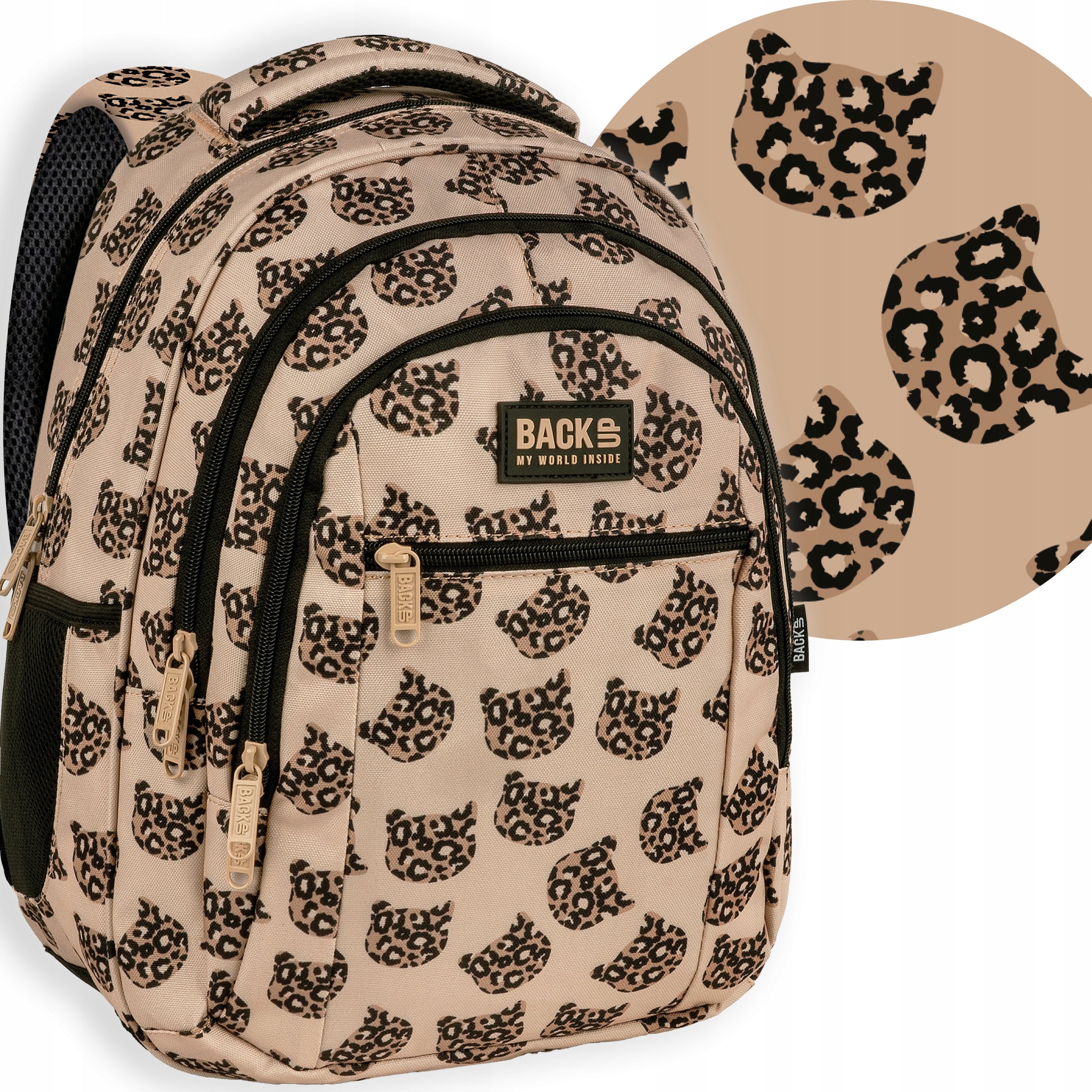 School backpack girls BackUP leopard